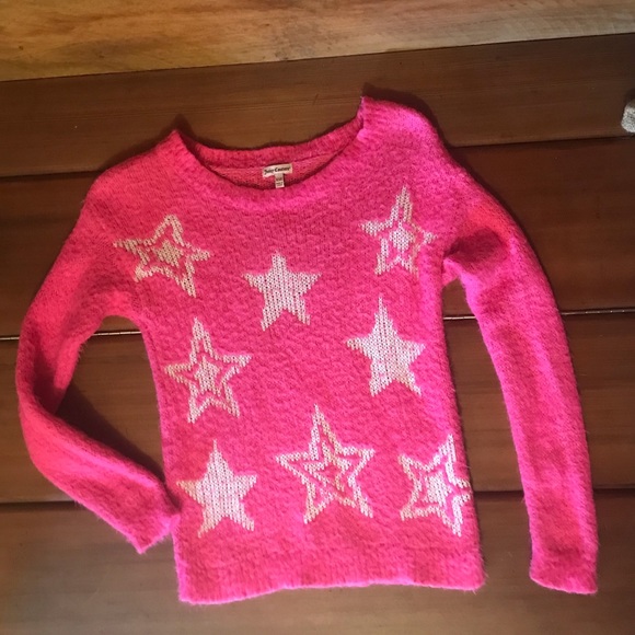 Juicy Couture Other - Juicy Couture hot pink star fuzzy sweater